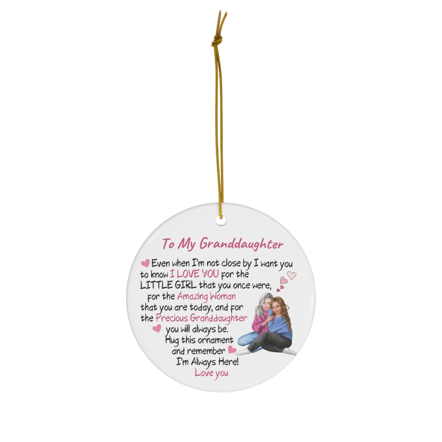 To My Granddaughter | Ceramic Ornament