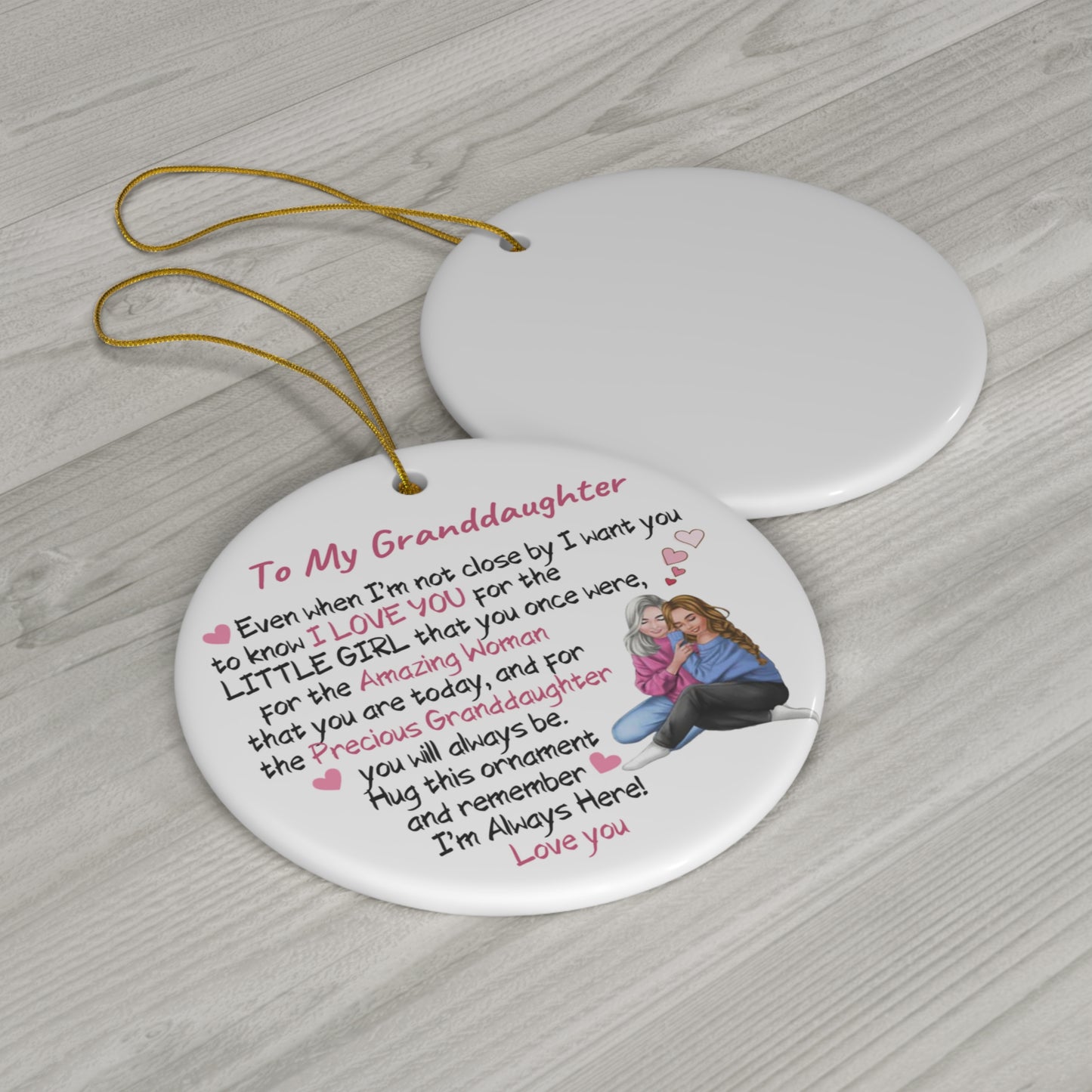 To My Granddaughter | Ceramic Ornament