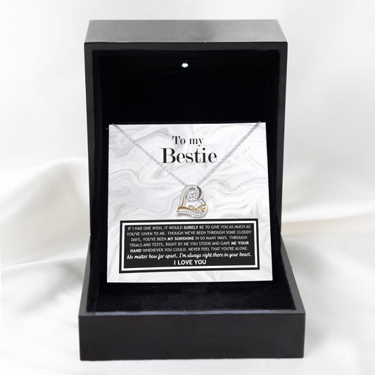 Bestie | Always Right There | Love Dancing Necklace