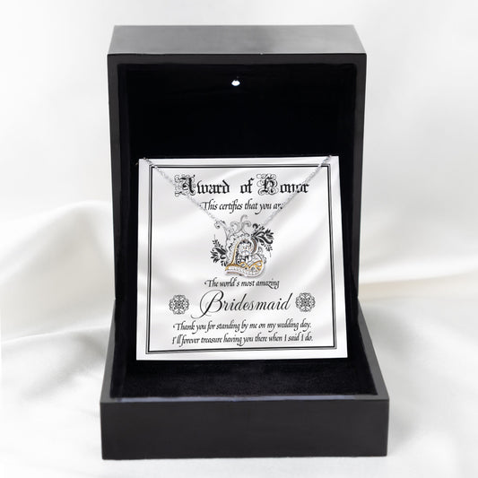 Bridesmaid | Award Of Honor | Love Dancing Necklace