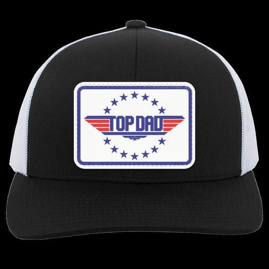 Dad | Top Dad - White Patch | Snap-Back Trucker Cap