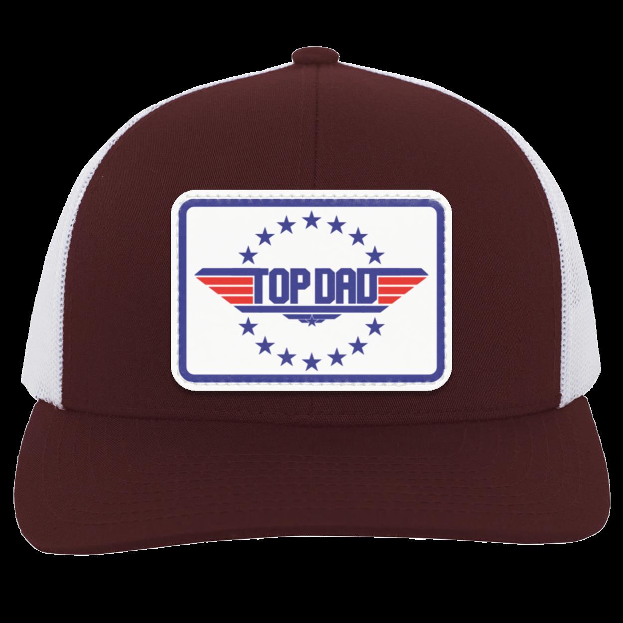 Dad | Top Dad - White Patch | Snap-Back Trucker Cap