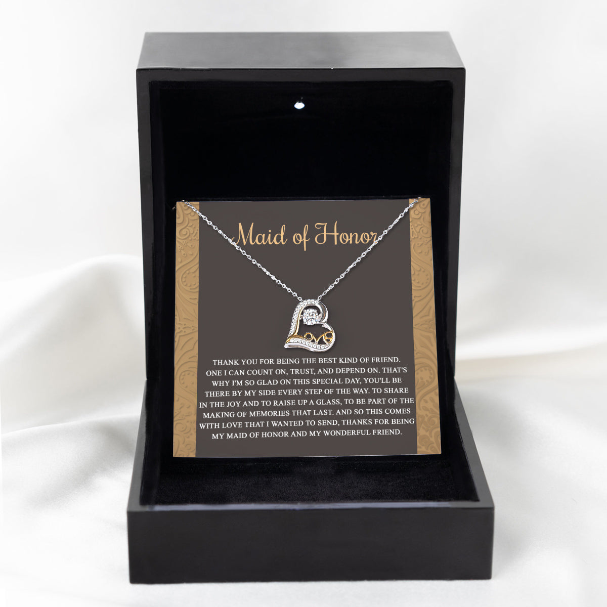 Maid of Honor | My Wonderful Friend | Love Dancing Necklace