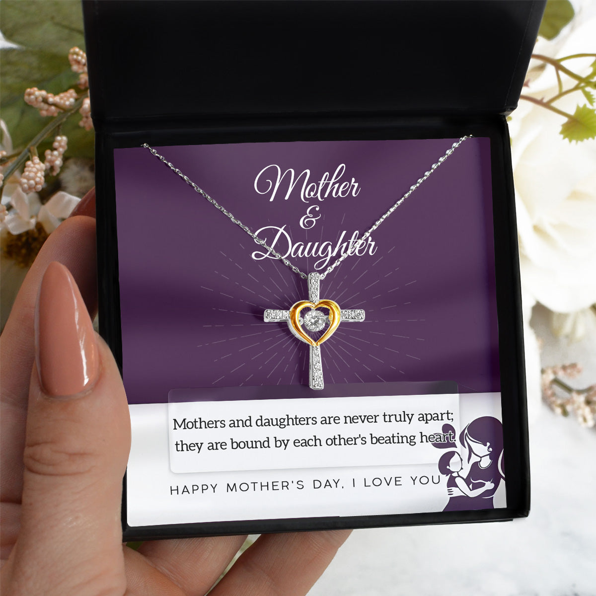 Mother & Daughter | Never Truly Apart | Cross Dancing Necklace