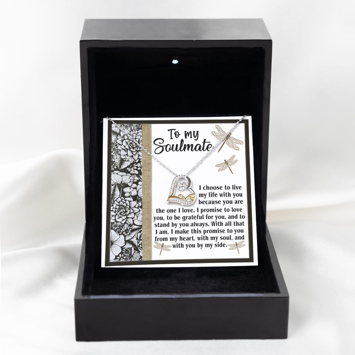 To My Soulmate | I Make This Promise From My Heart | Love Dancing Necklace