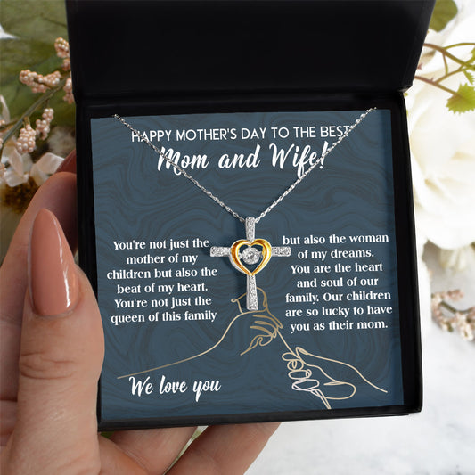 Mom & Wife | Happy Mother's Day | Cross Dancing Necklace