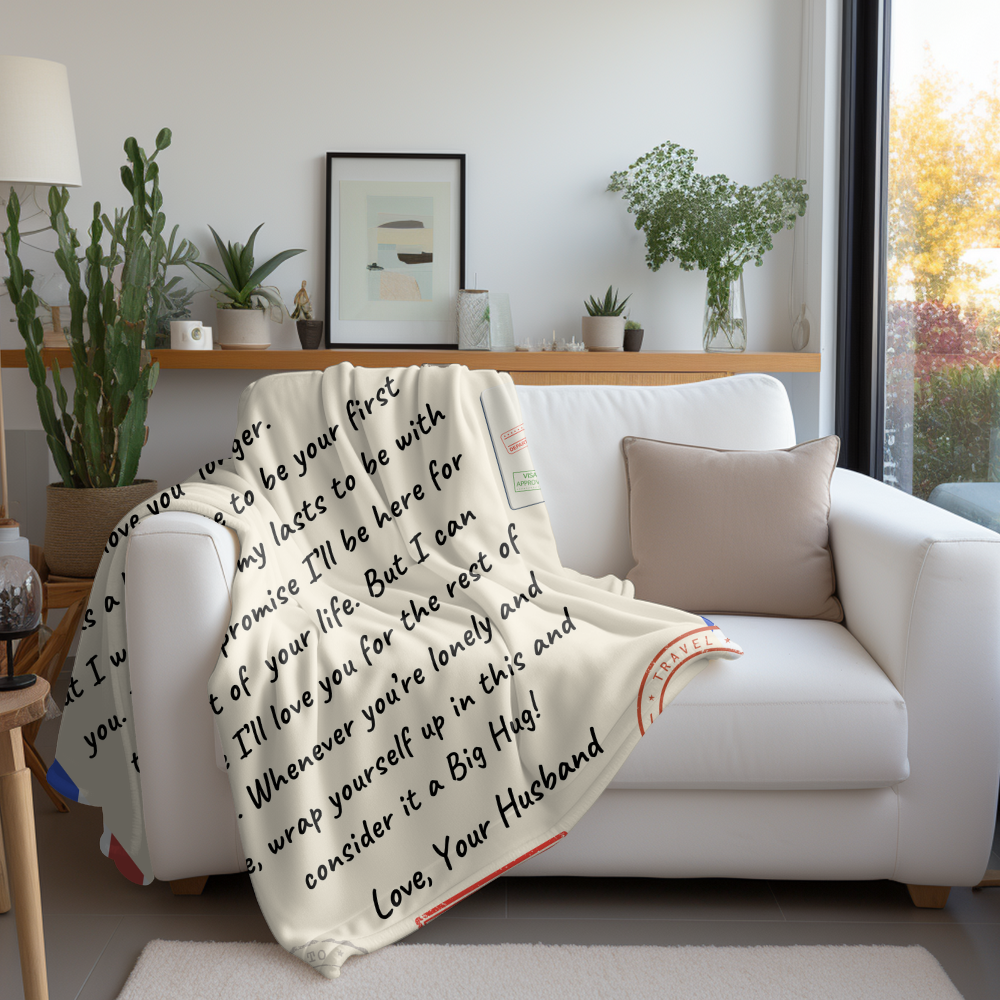 To My Wife - A Big Hug! | Cozy Plush Fleece Blanket