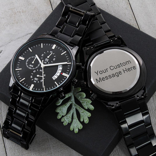 Men's Customizable Engraved Chronograph Watch