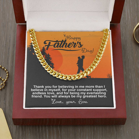 Dad | My Greatest Hero | Cuban Link Chain