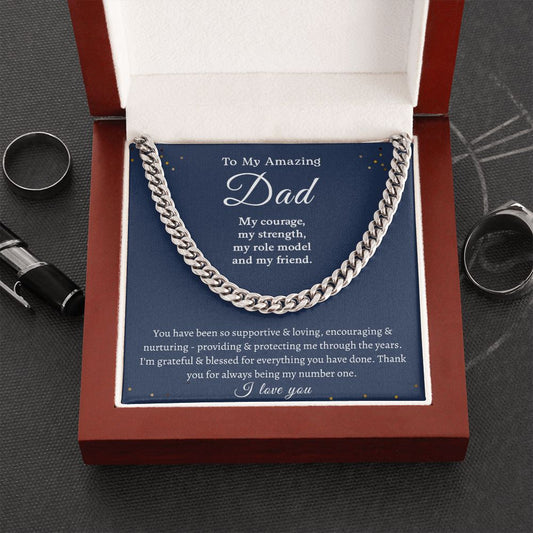 To My Dad | I Love You | Cuban Link Chain