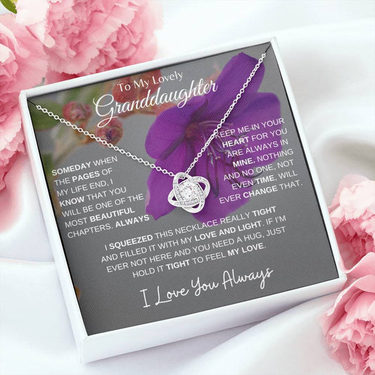 To My Lovely Granddaughter | Someday When... Violet | Love Knot Necklace