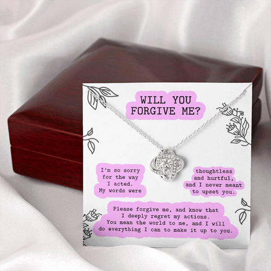 Will You Forgive Me? | Never Meant To | Love Knot Necklace