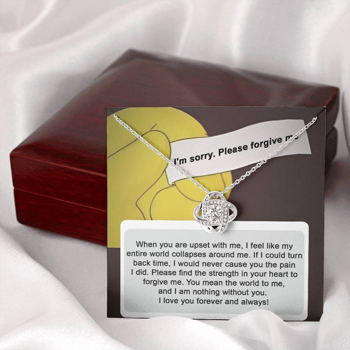 I'm Sorry | I Am Nothing Without You | Love Knot Necklace