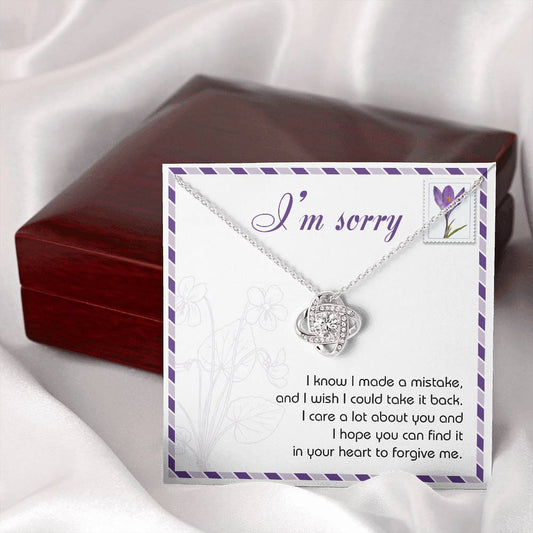 I'm Sorry | I Wish I Could Take It Back | Love Knot Necklace