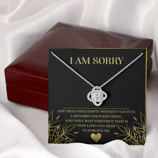 I Am Sorry | Without You | Love Knot Necklace