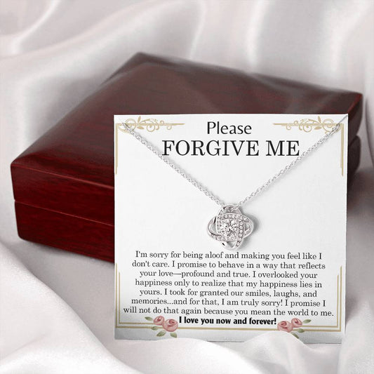 Please Forgive Me | Profound And True | Love Knot Necklace