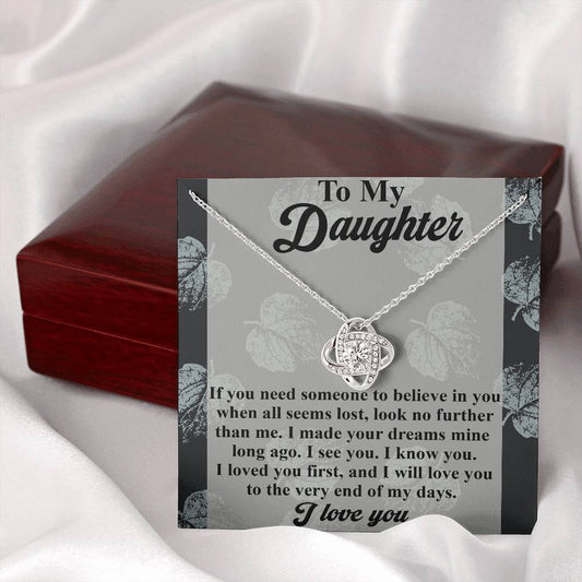 To My Daughter | My Days | Love Knot Necklace