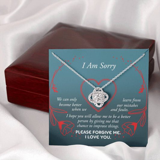 I Am Sorry | Mistakes And Faults | Love Knot Necklace