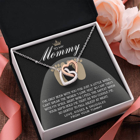 Mama To Be | I Love You | Interlocking Hearts Necklace