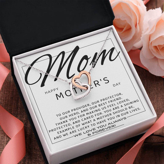 Mom | Our Best Friend | Interlocking Hearts Necklace