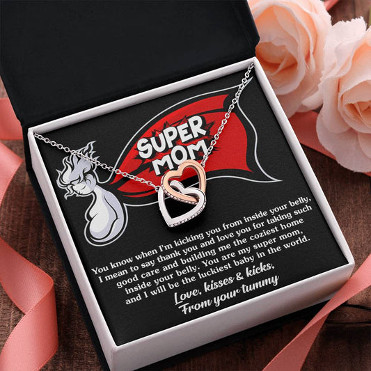 Mama To Be | My Super Mom | Interlocking Hearts Necklace