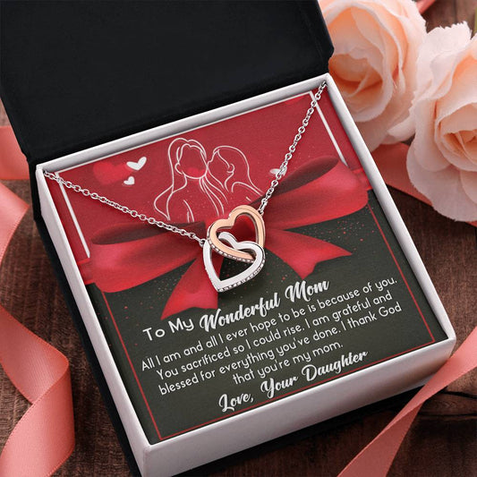 Mom | Because Of You | Interlocking Hearts Necklace