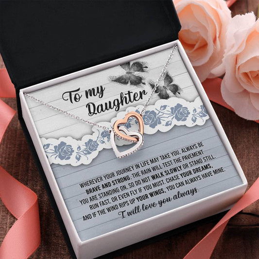 Daughter | You Can Always Have Mine | Interlocking Hearts Necklace