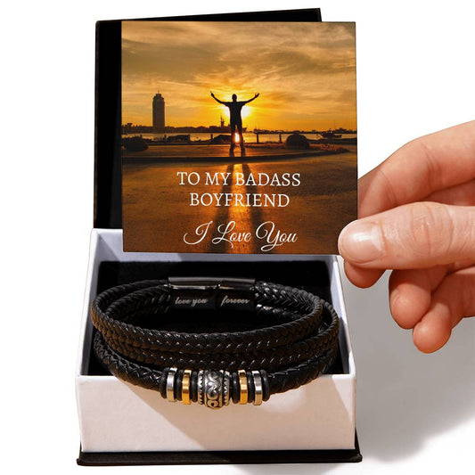 To My Badass Boyfriend | Love You Forever Bracelet