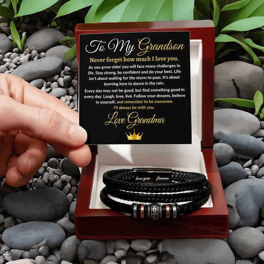 To My Grandson |  Love Forever Bracelet | Love Grandma