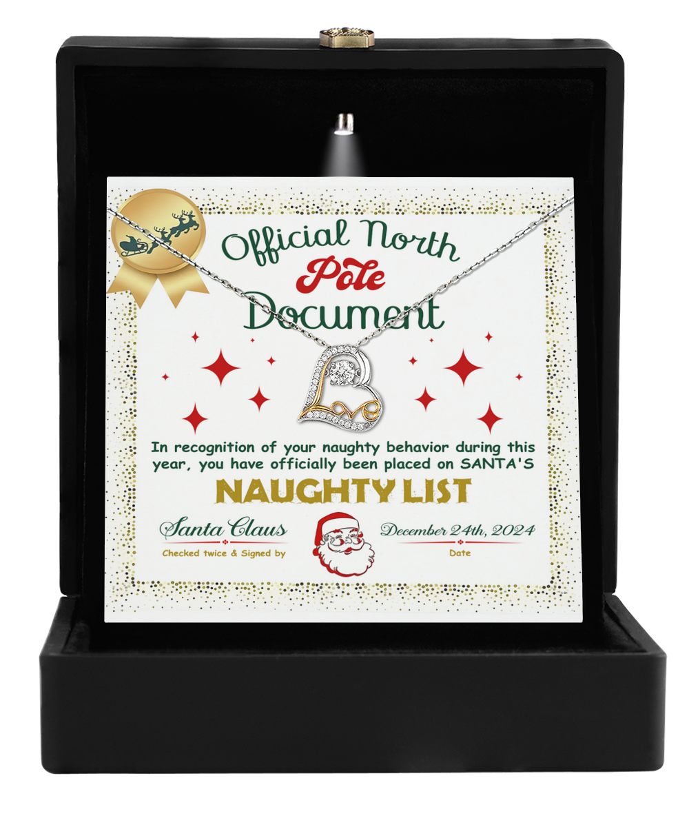 To My Naughty Lister | North Pole | Love Dancing Necklace