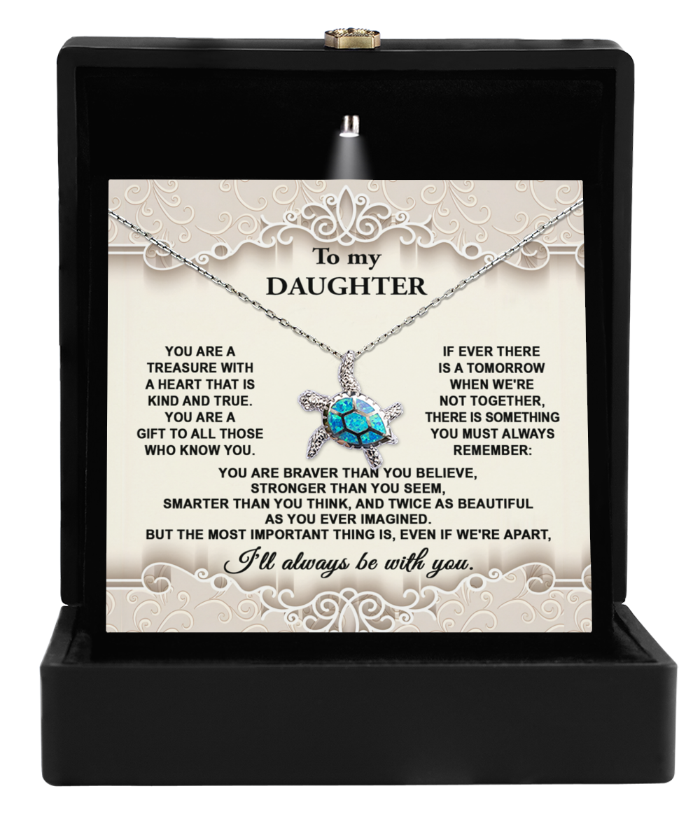 Daughter | Kind And True | Opal Turtle Pendant Necklace