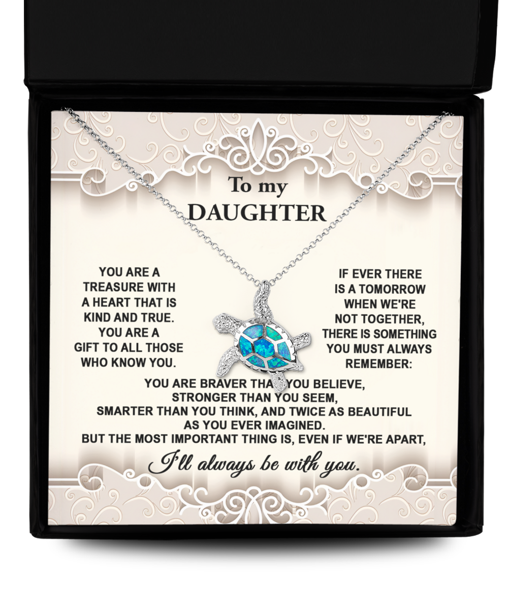 Daughter | Kind And True | Opal Turtle Pendant Necklace