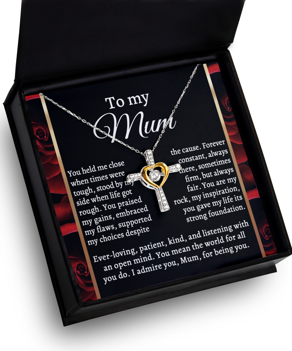 Mom | By My Side | Cross Dancing Necklace