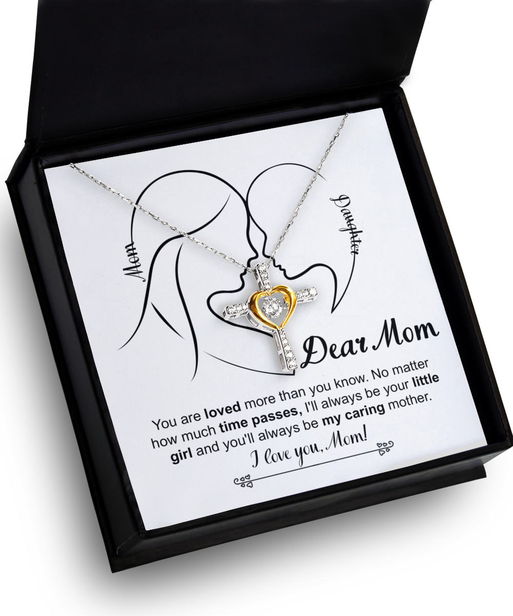 Mom | Your Little Girl | Cross Dancing Necklace