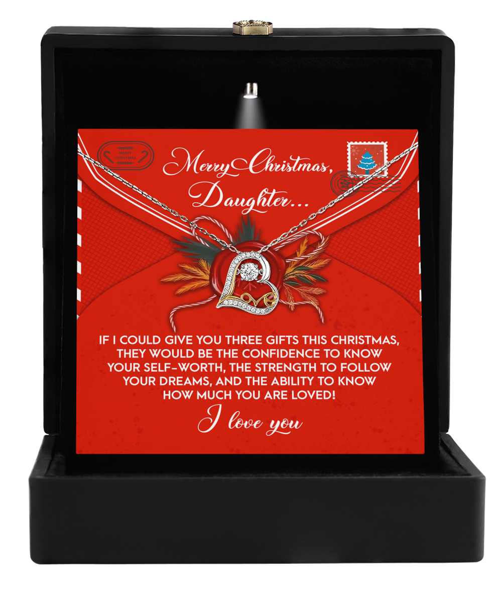 Merry Christmas Daughter | This Christmas | Love Dancing Necklace