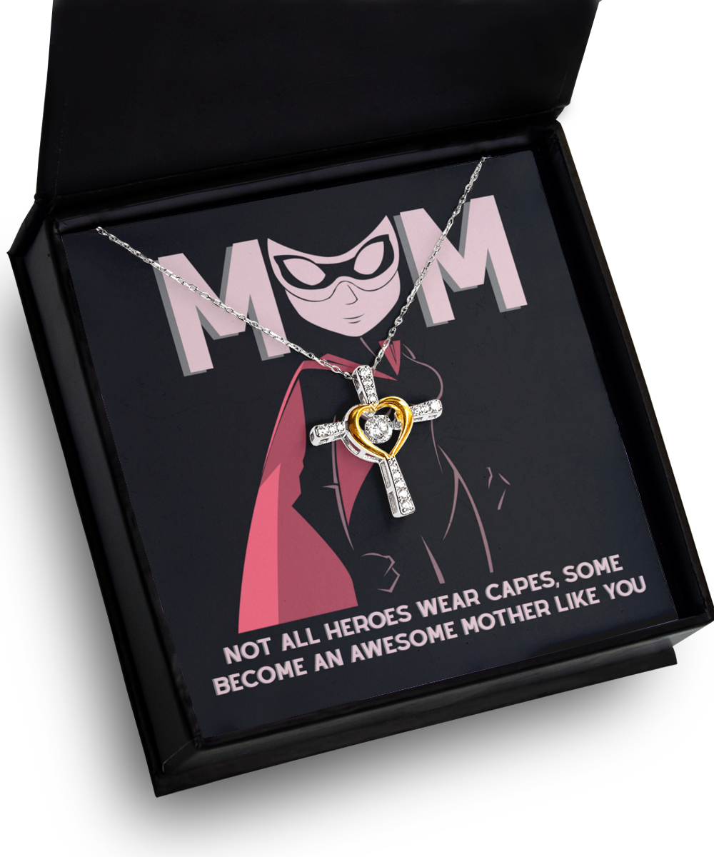 Mom | An Awesome Mother | Cross Dancing Necklace