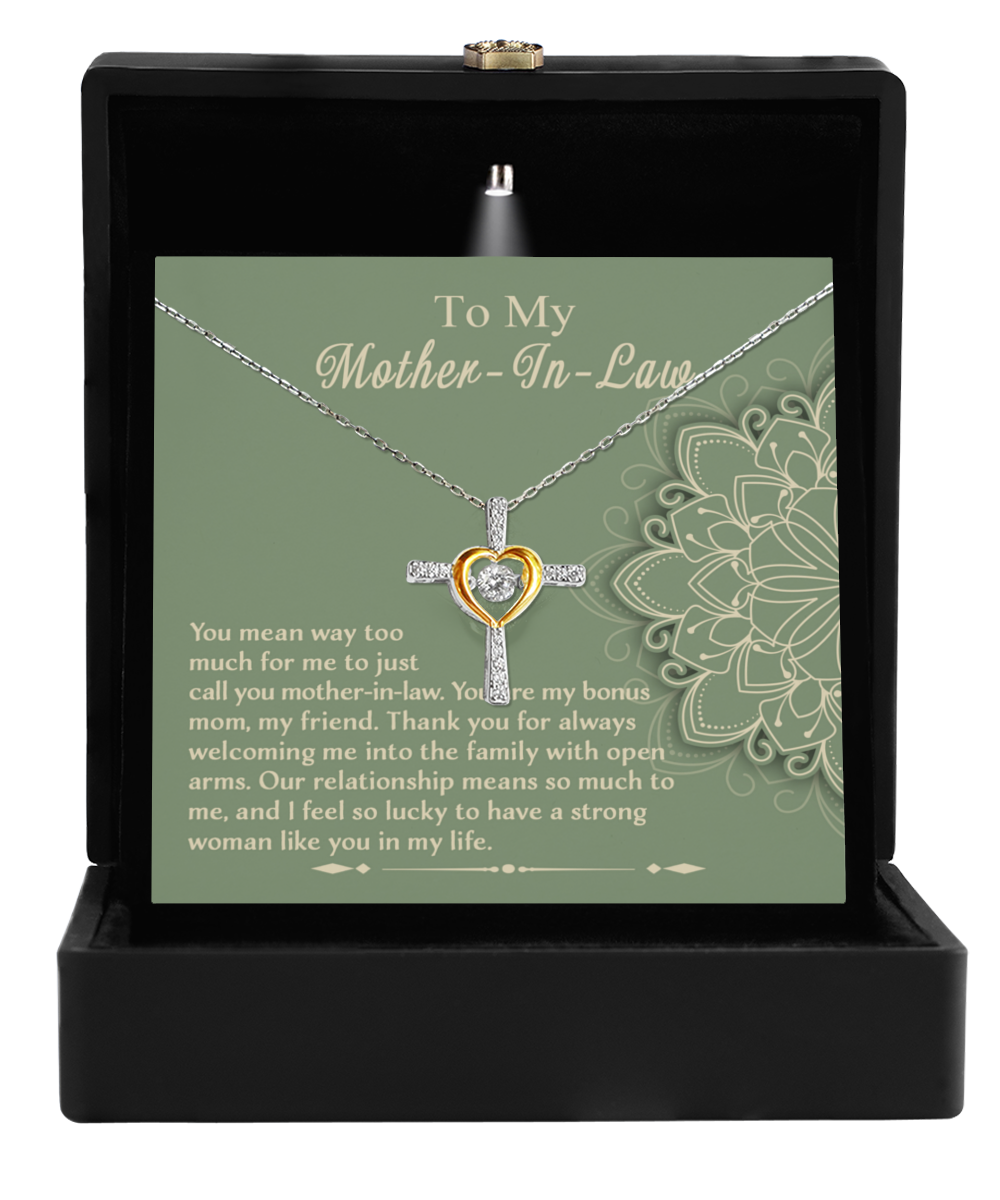 Mother-In-Law | A Strong Woman | Cross Dancing Necklace