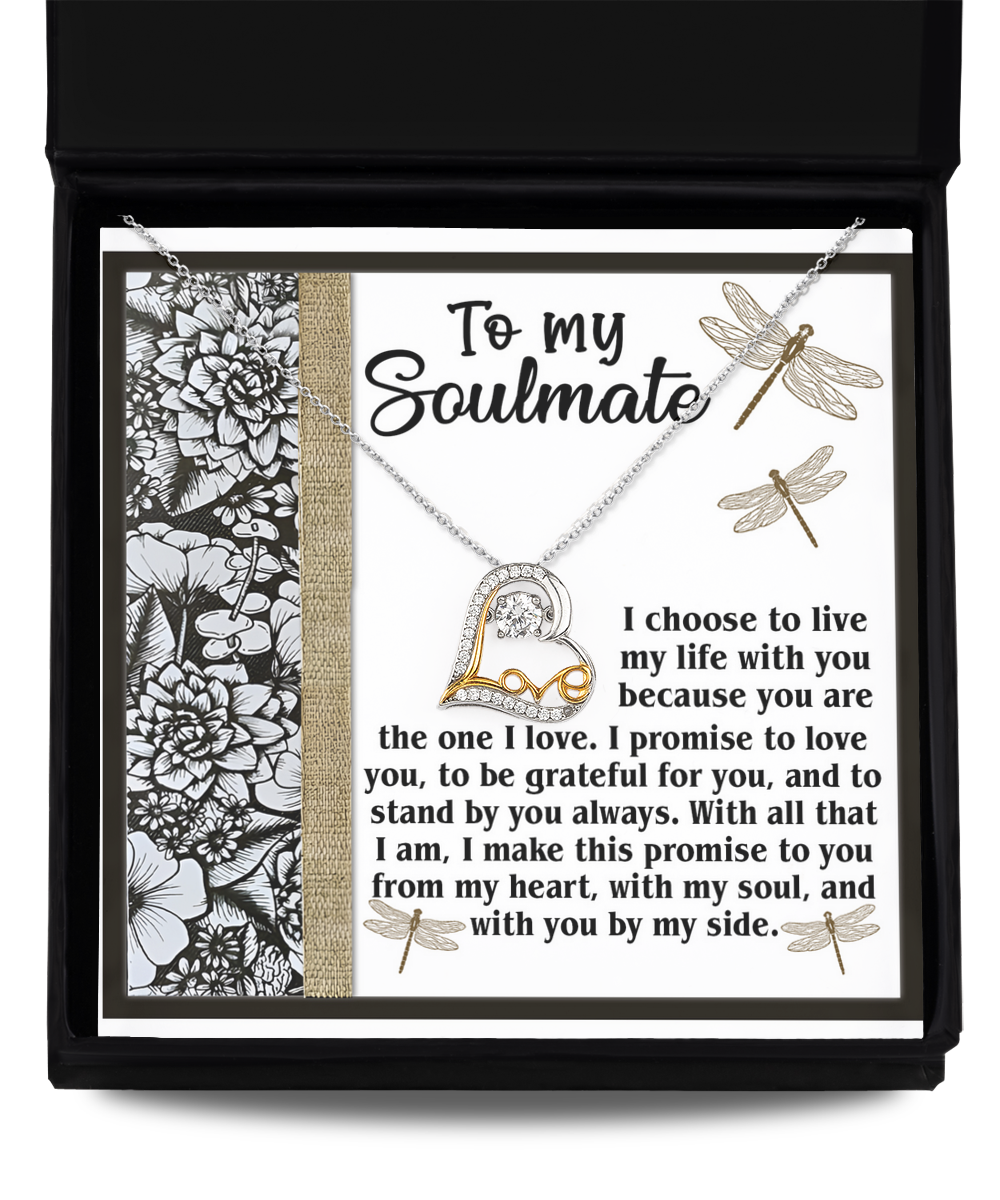 To My Soulmate | I Make This Promise From My Heart | Love Dancing Necklace