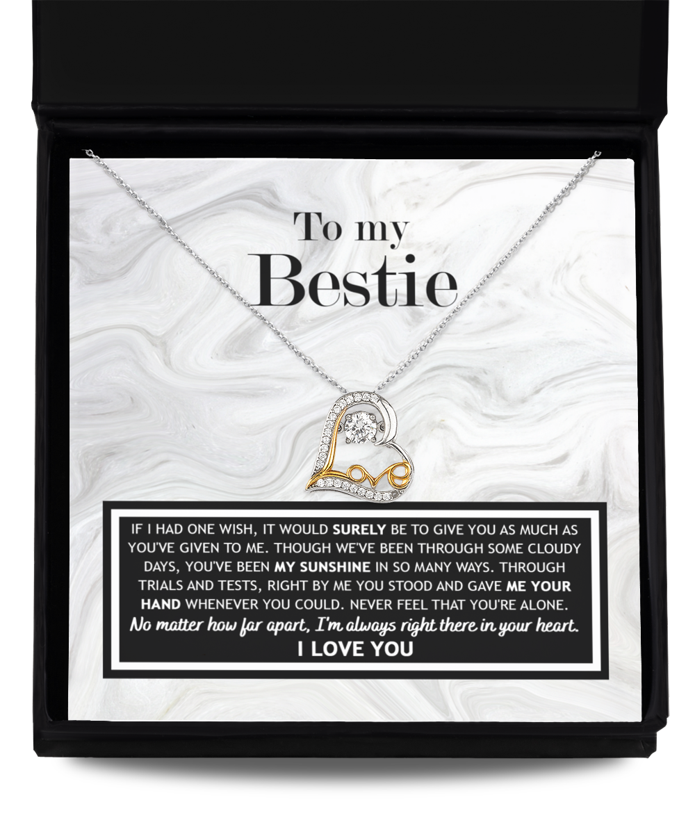 Bestie | Always Right There | Love Dancing Necklace