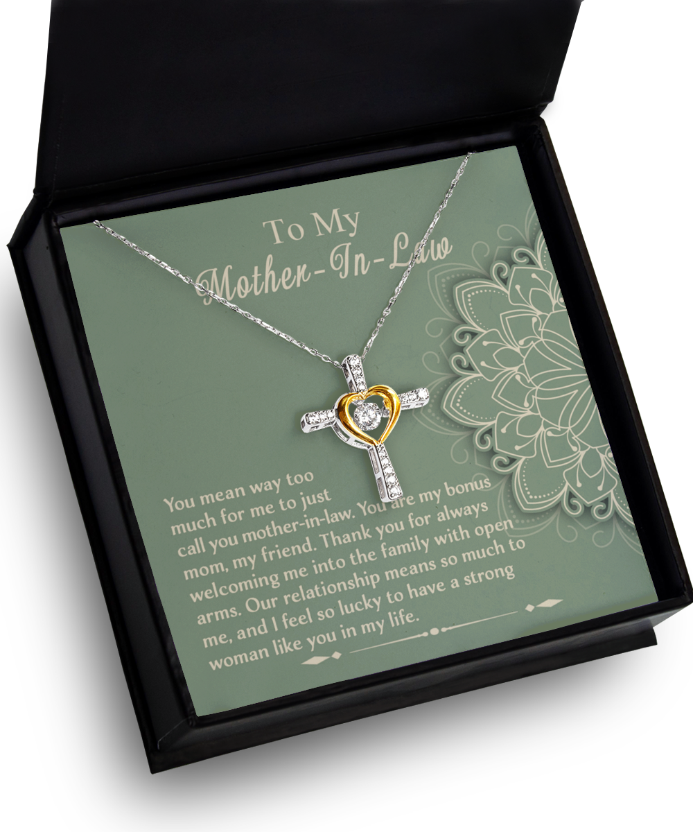 Mother-In-Law | A Strong Woman | Cross Dancing Necklace