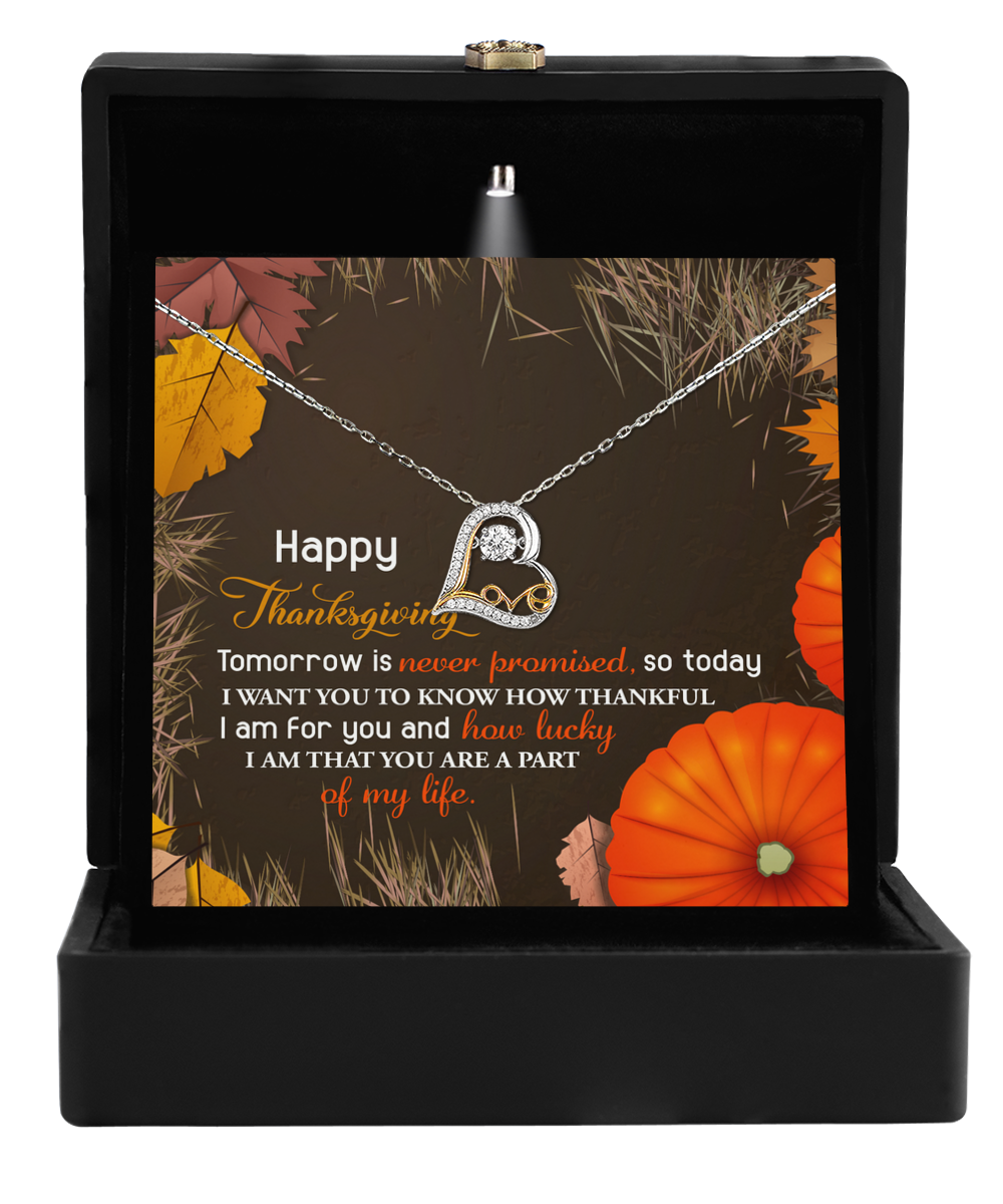 Happy Thanksgiving | How Lucky I Am | Love Dancing Necklace