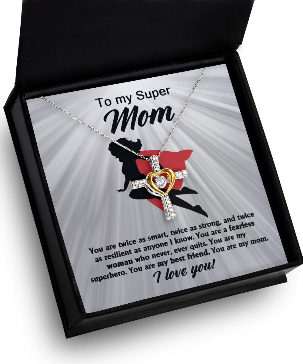 Mom | A Fearless Woman | Cross Dancing Necklace