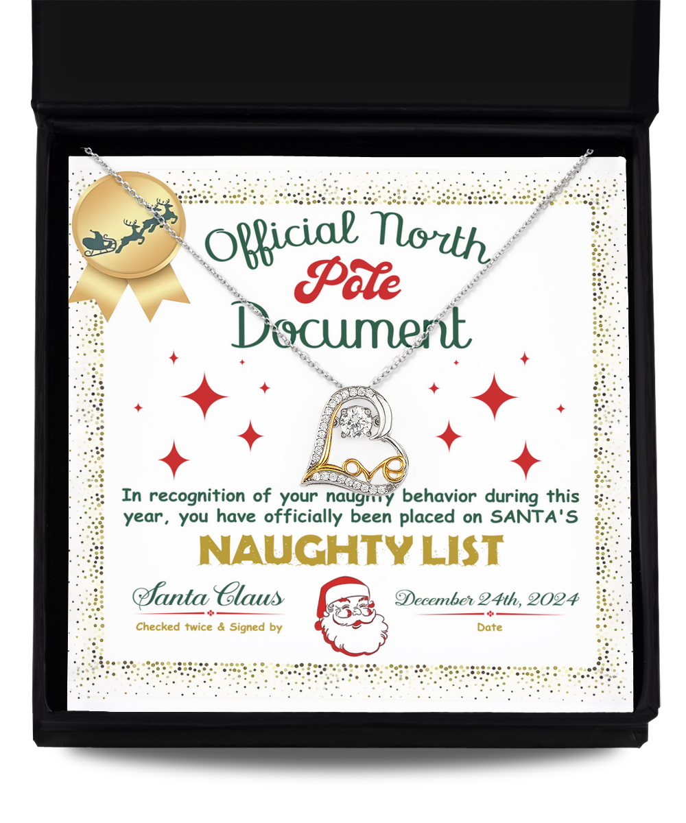 To My Naughty Lister | North Pole | Love Dancing Necklace