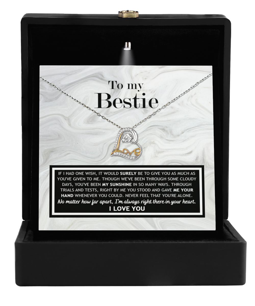 Bestie | Always Right There | Love Dancing Necklace