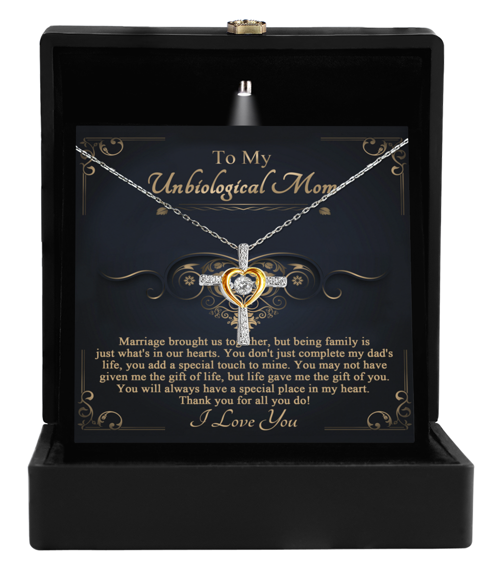 Unbiological Mom | In Our Hearts | Cross Dancing Necklace