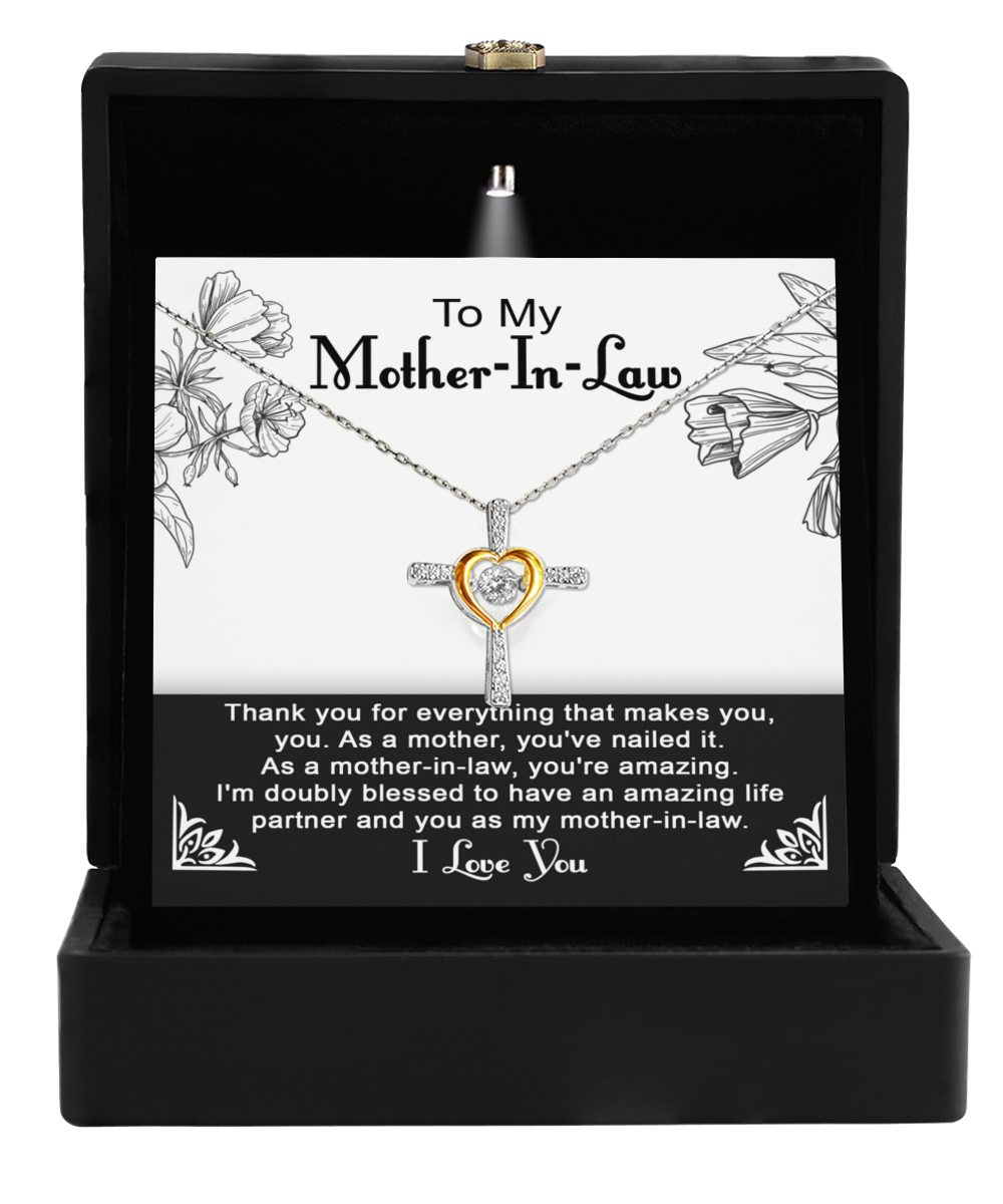 Mother-In-Law | You're Amazing | Cross Dancing Necklace