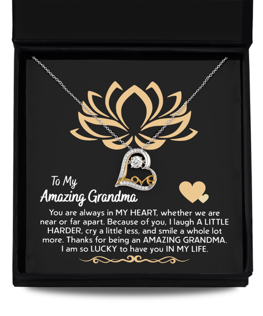 My Amazing Grandma | In My Heart | Love Dancing Necklace