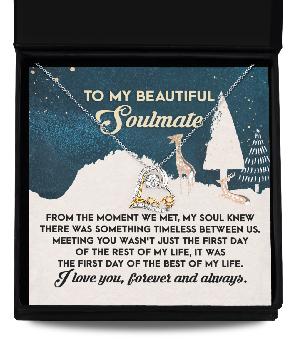 To My Beautiful Soulmate | Between Us | Love Dancing Necklace