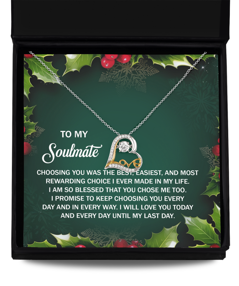 To My Soulmate | Chose Me Too | Love Dancing Necklace