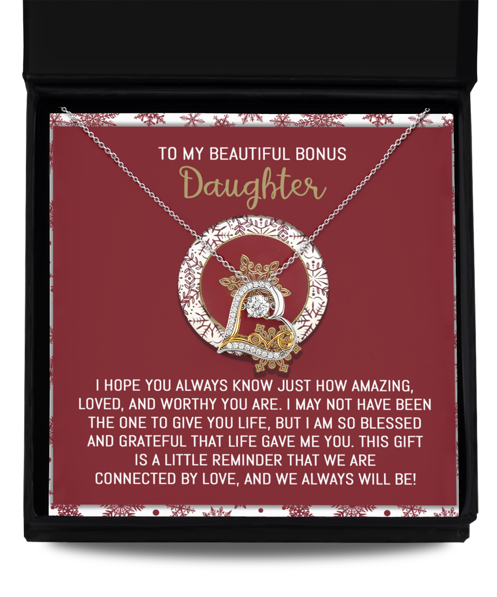 To My Bonus Daughter | Always Will Be | Love Dancing Necklace